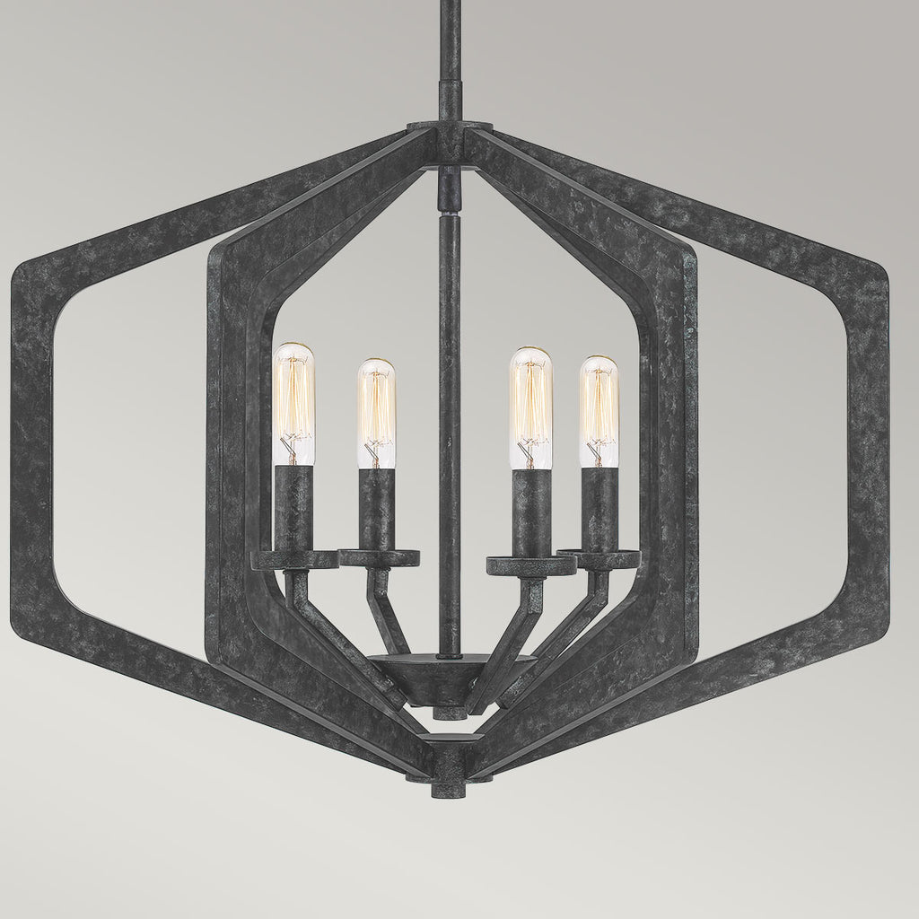 Pendelleuchte Vanguard (schwarz) 4x - Elstead Lighting