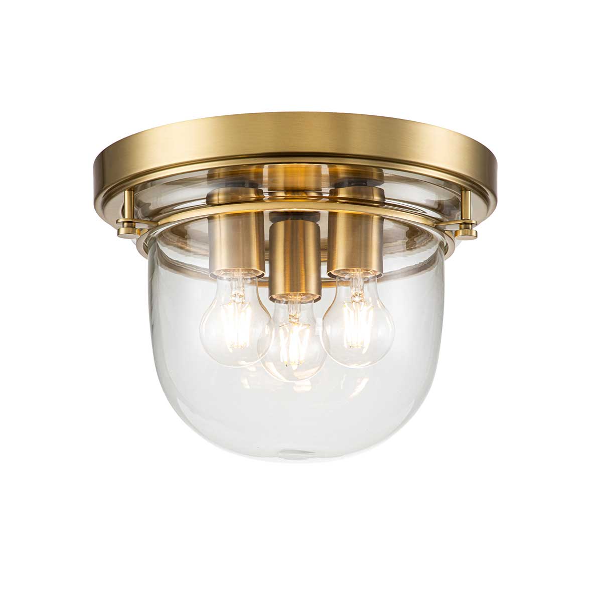 Bad-Deckenleuchte Whistling (messingfarben) 3x - Elstead Lighting