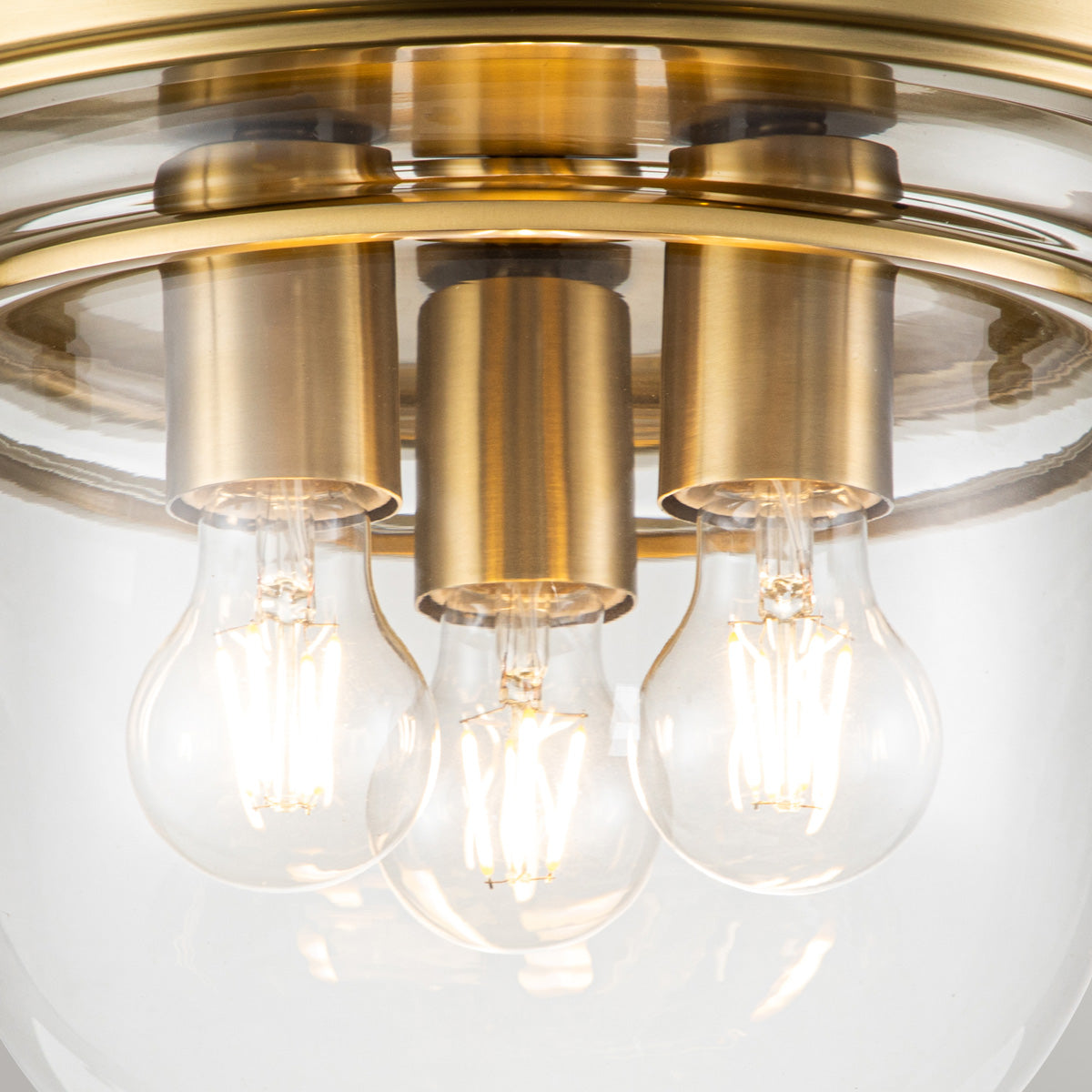 Bad-Deckenleuchte Whistling (messingfarben) 3x - Elstead Lighting