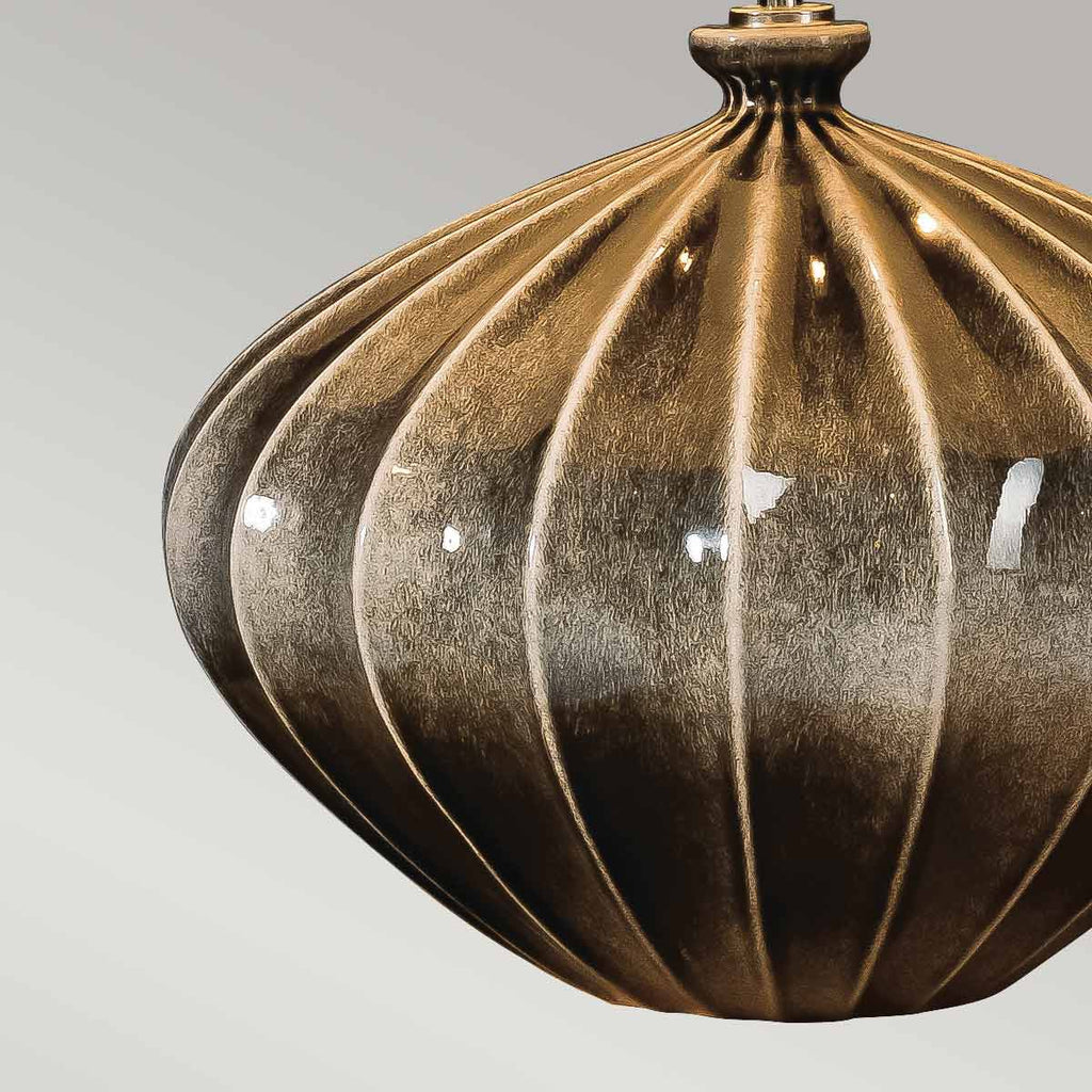Tischleuchte Rib Pumpkin (schwarz) 1x - Elstead Lighting