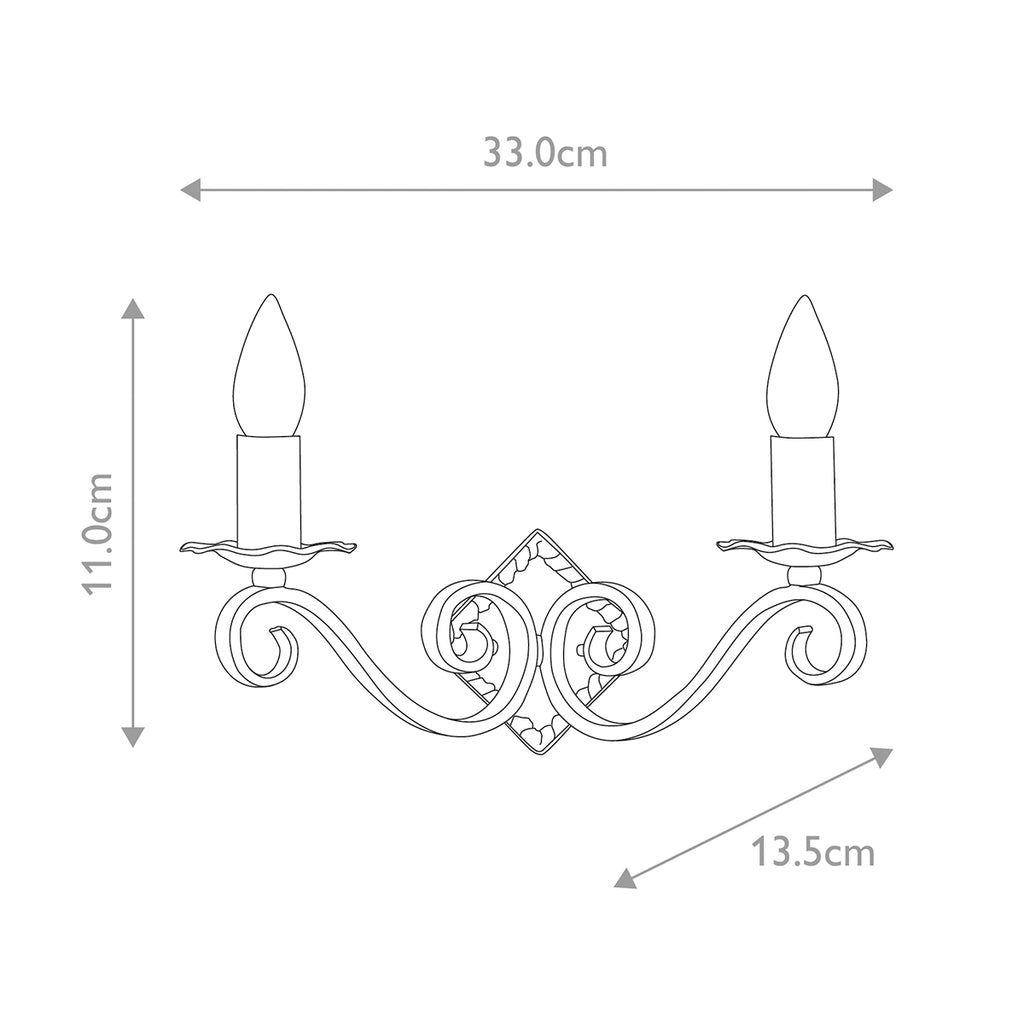 Wandleuchte Rectory (schwarz) 2x - Elstead Lighting