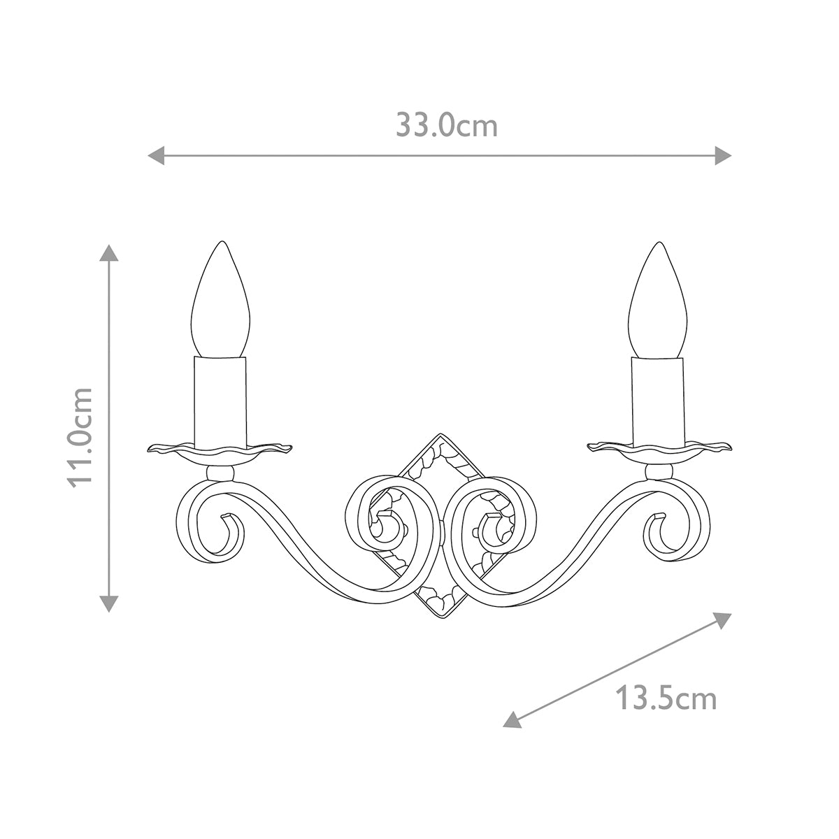 Wandleuchte Rectory (schwarz) 2x - Elstead Lighting