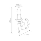 Wandleuchte Saxon (schwarz) 1x - Elstead Lighting