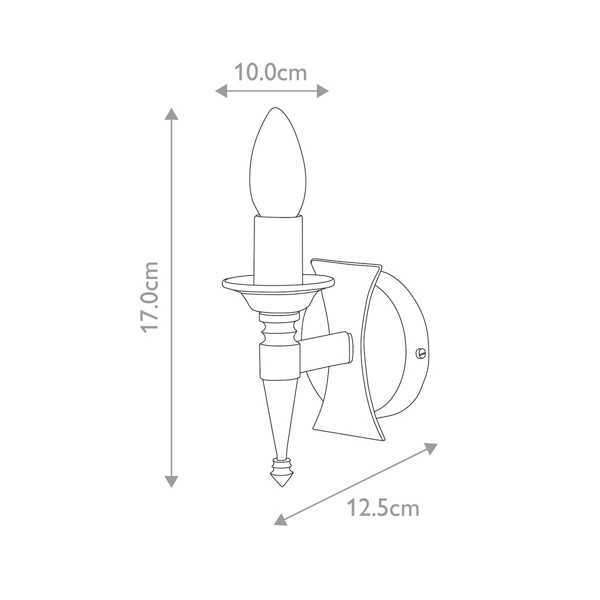 Wandleuchte Saxon (schwarz) 1x - Elstead Lighting