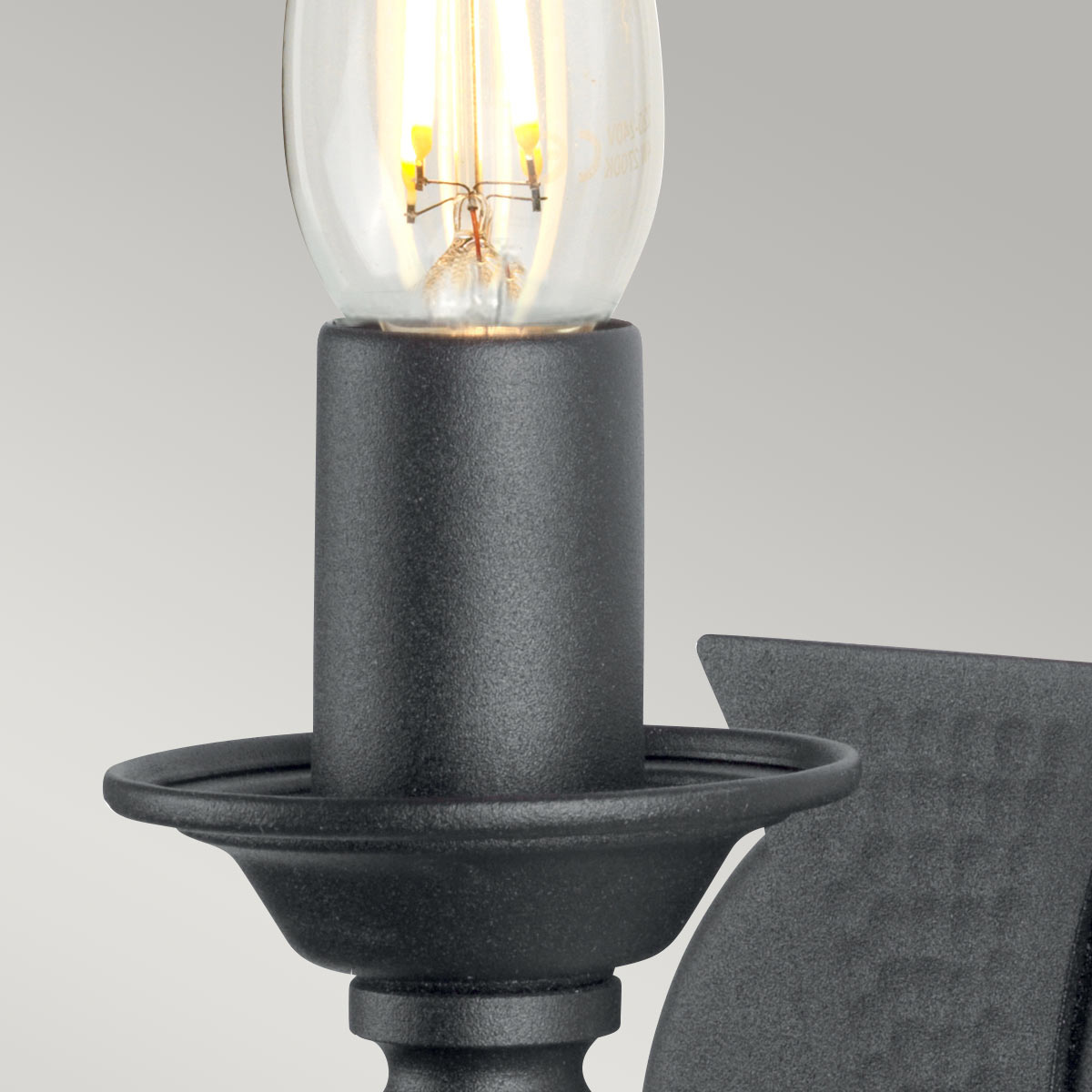 Wandleuchte Saxon (schwarz) 1x - Elstead Lighting