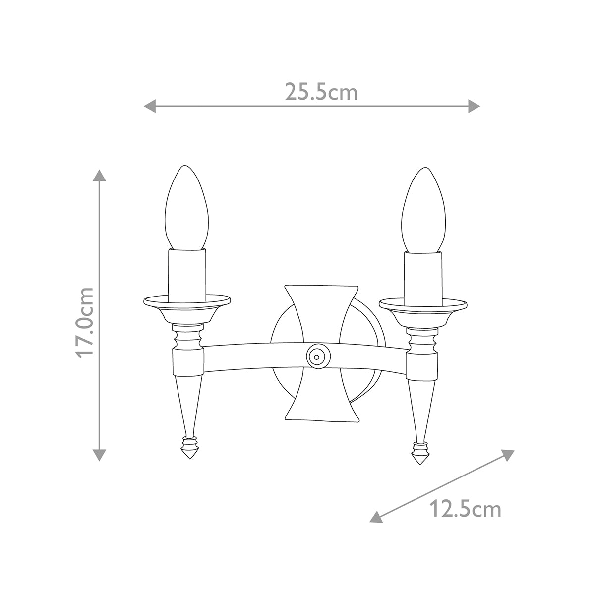 Wandleuchte Saxon (bronzefarben) 2x - Elstead Lighting