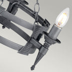 Pendelleuchte Saxon (schwarz) 3x - Elstead Lighting