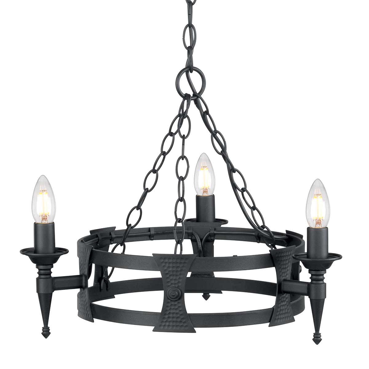 Pendelleuchte Saxon (schwarz) 3x - Elstead Lighting