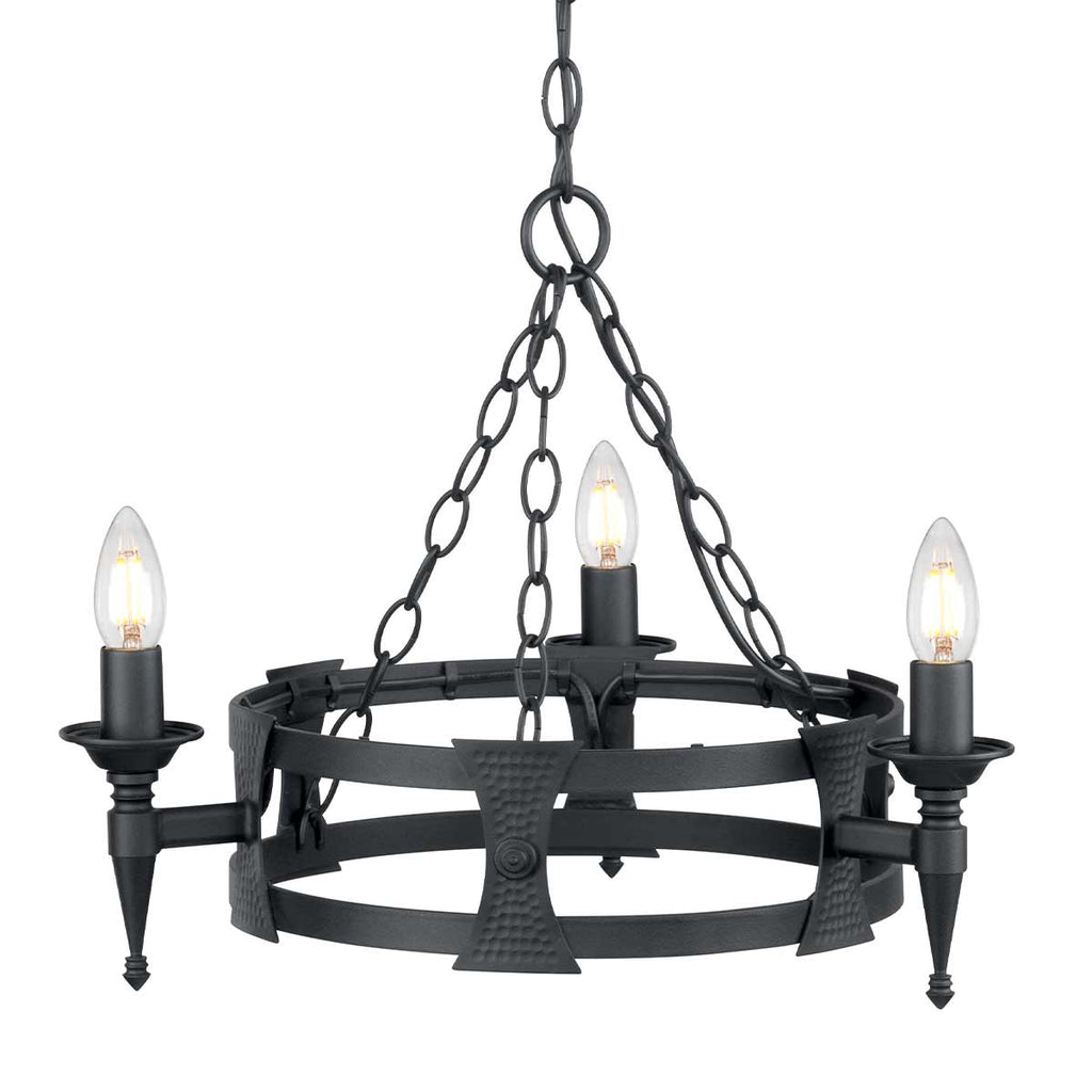 Pendelleuchte Saxon (schwarz) 3x - Elstead Lighting