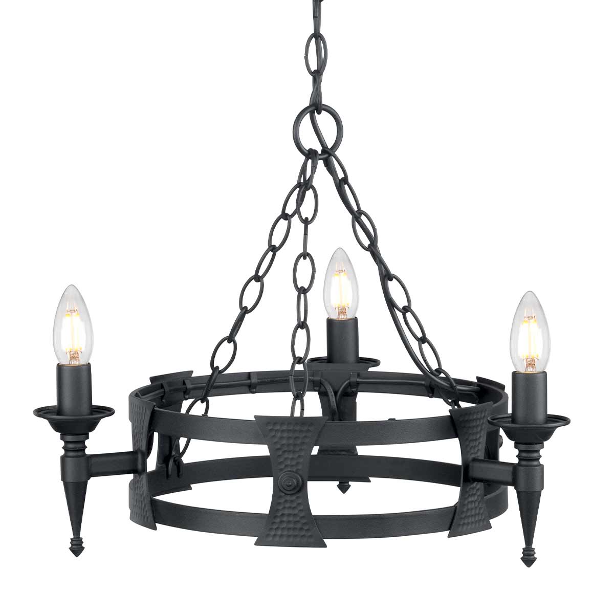 Pendelleuchte Saxon (schwarz) 3x - Elstead Lighting