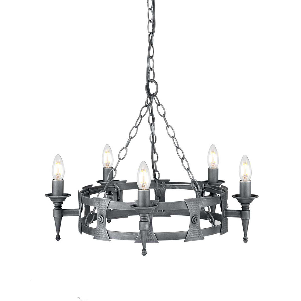 Pendelleuchte Saxon (schwarz) 5x - Elstead Lighting