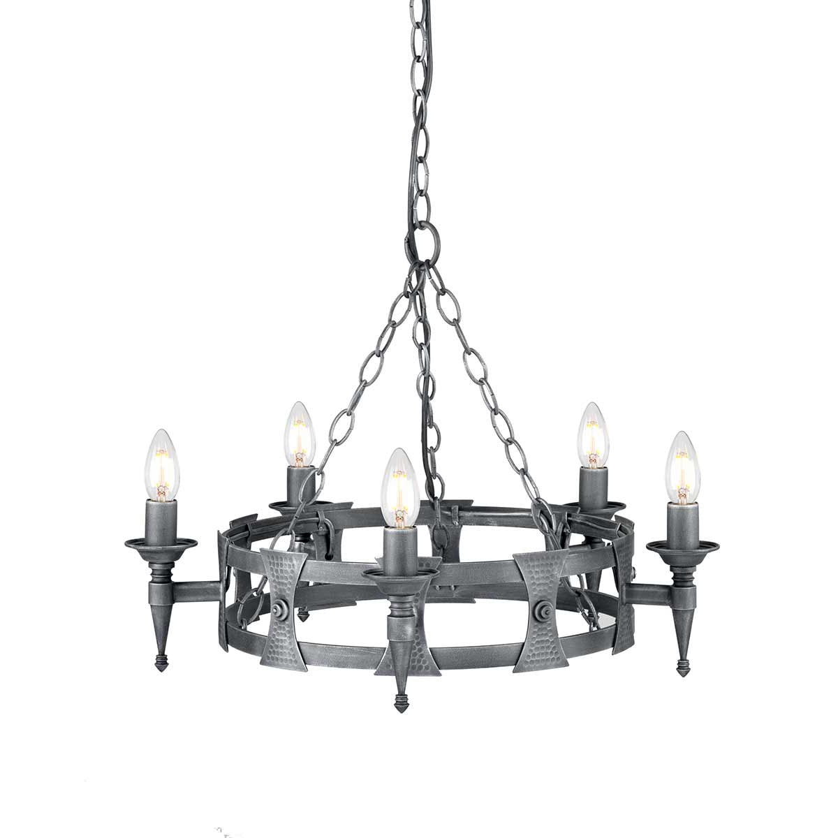 Pendelleuchte Saxon (schwarz) 5x - Elstead Lighting