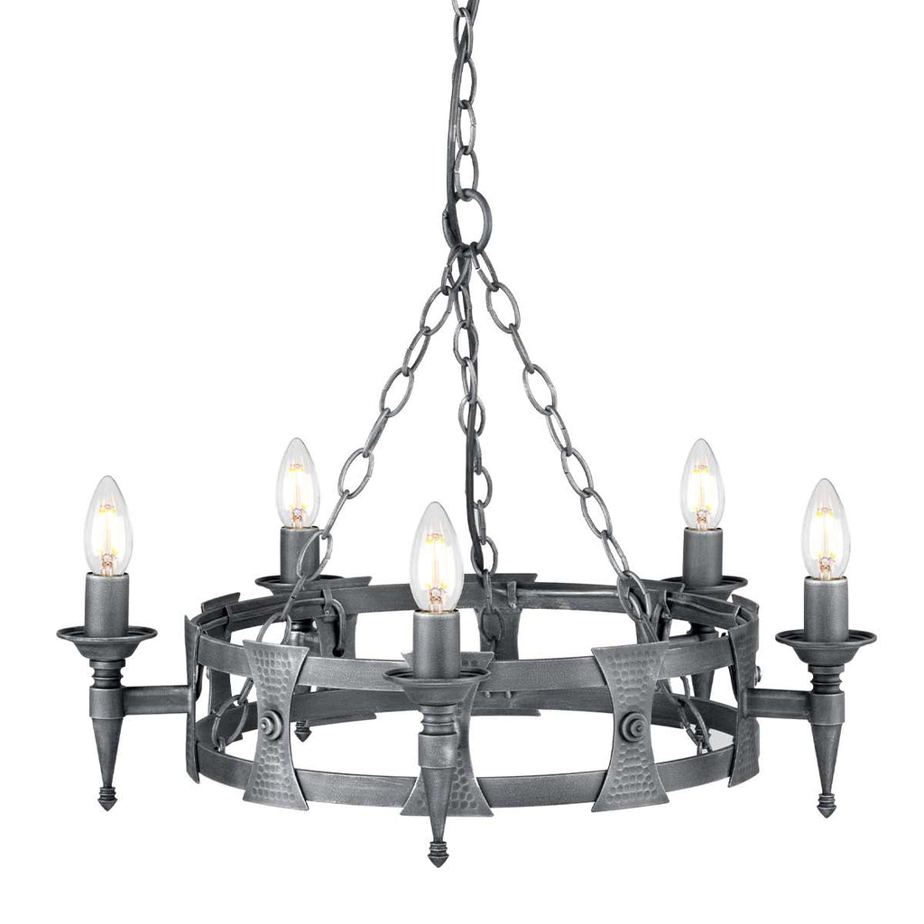Pendelleuchte Saxon (schwarz) 5x - Elstead Lighting