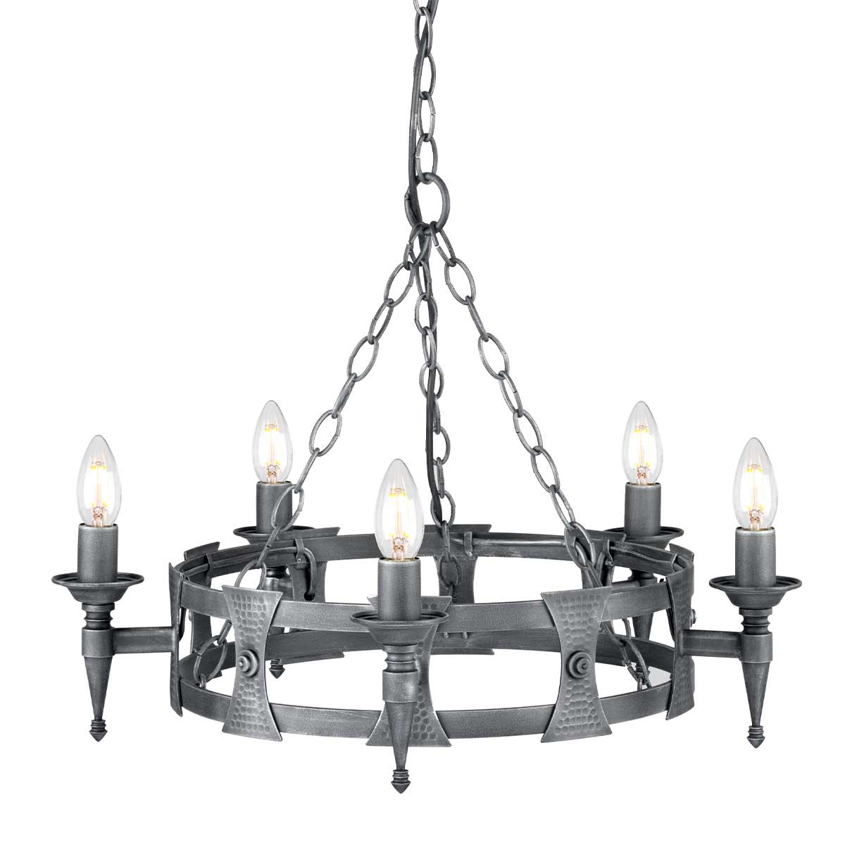Pendelleuchte Saxon (schwarz) 5x - Elstead Lighting