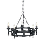Pendelleuchte Saxon (schwarz) 5x - Elstead Lighting