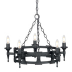 Pendelleuchte Saxon (schwarz) 5x - Elstead Lighting