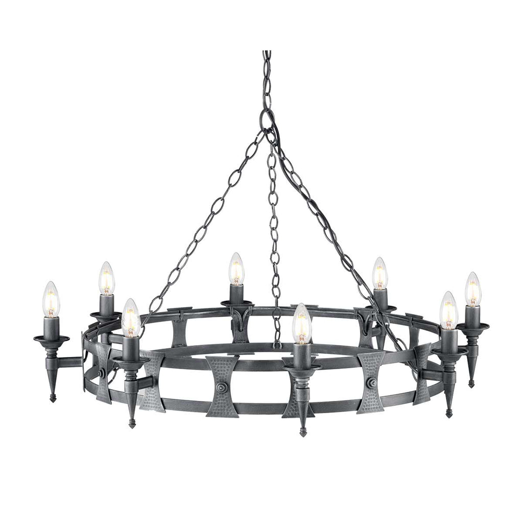 Pendelleuchte Saxon (schwarz) 8x - Elstead Lighting