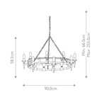 Pendelleuchte Saxon (schwarz) 8x - Elstead Lighting