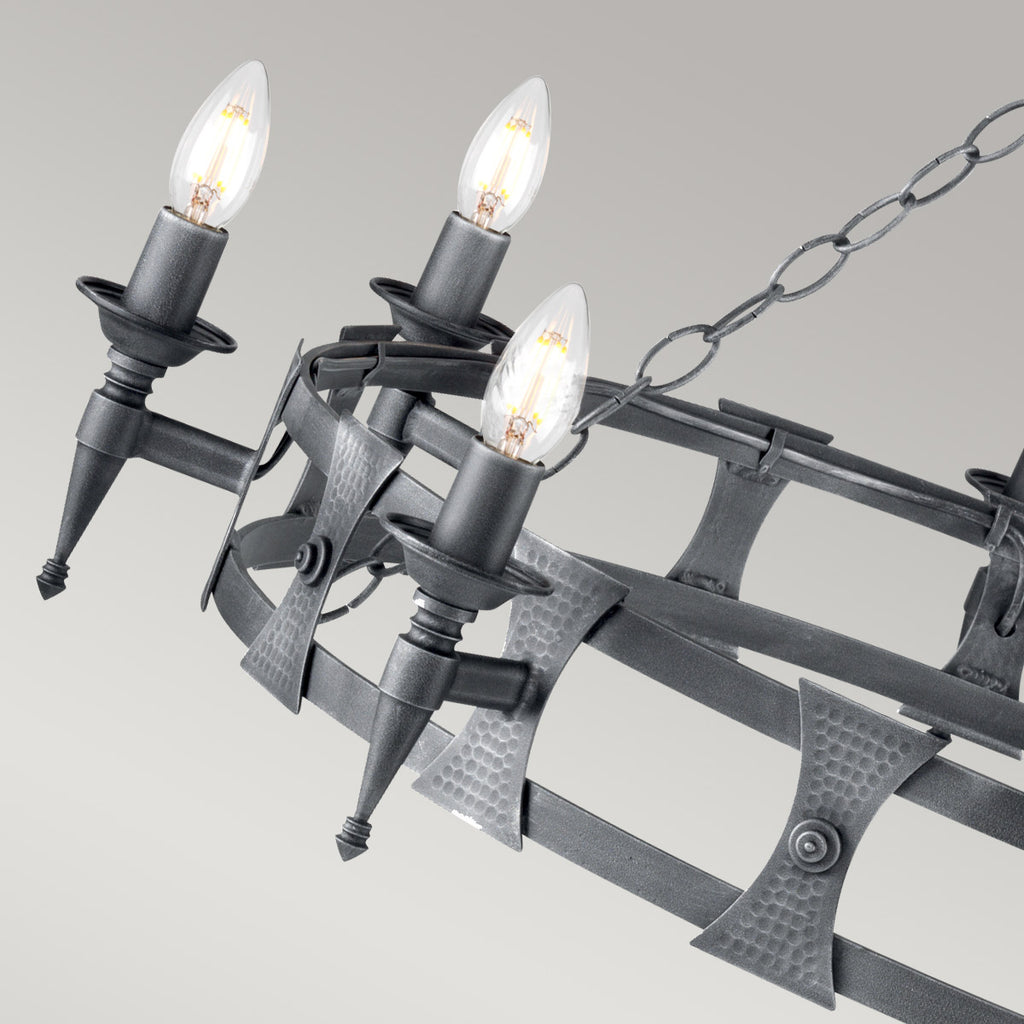 Pendelleuchte Saxon (schwarz) 8x - Elstead Lighting