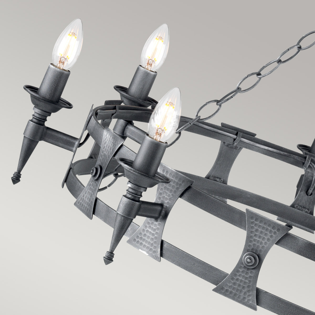 Pendelleuchte Saxon (schwarz) 8x - Elstead Lighting