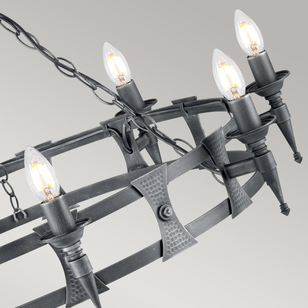 Pendelleuchte Saxon (schwarz) 8x - Elstead Lighting
