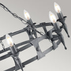 Pendelleuchte Saxon (schwarz) 8x - Elstead Lighting