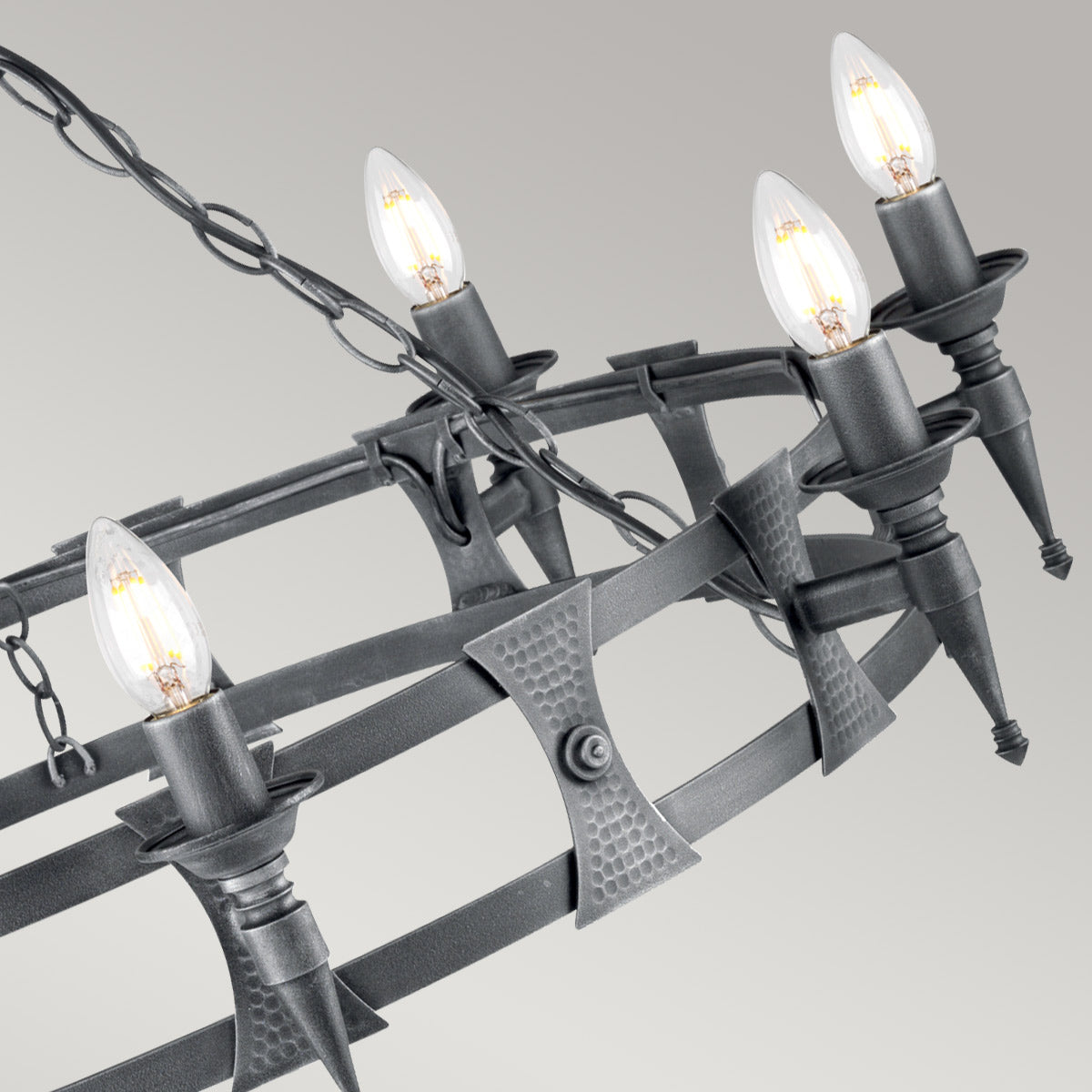 Pendelleuchte Saxon (schwarz) 8x - Elstead Lighting