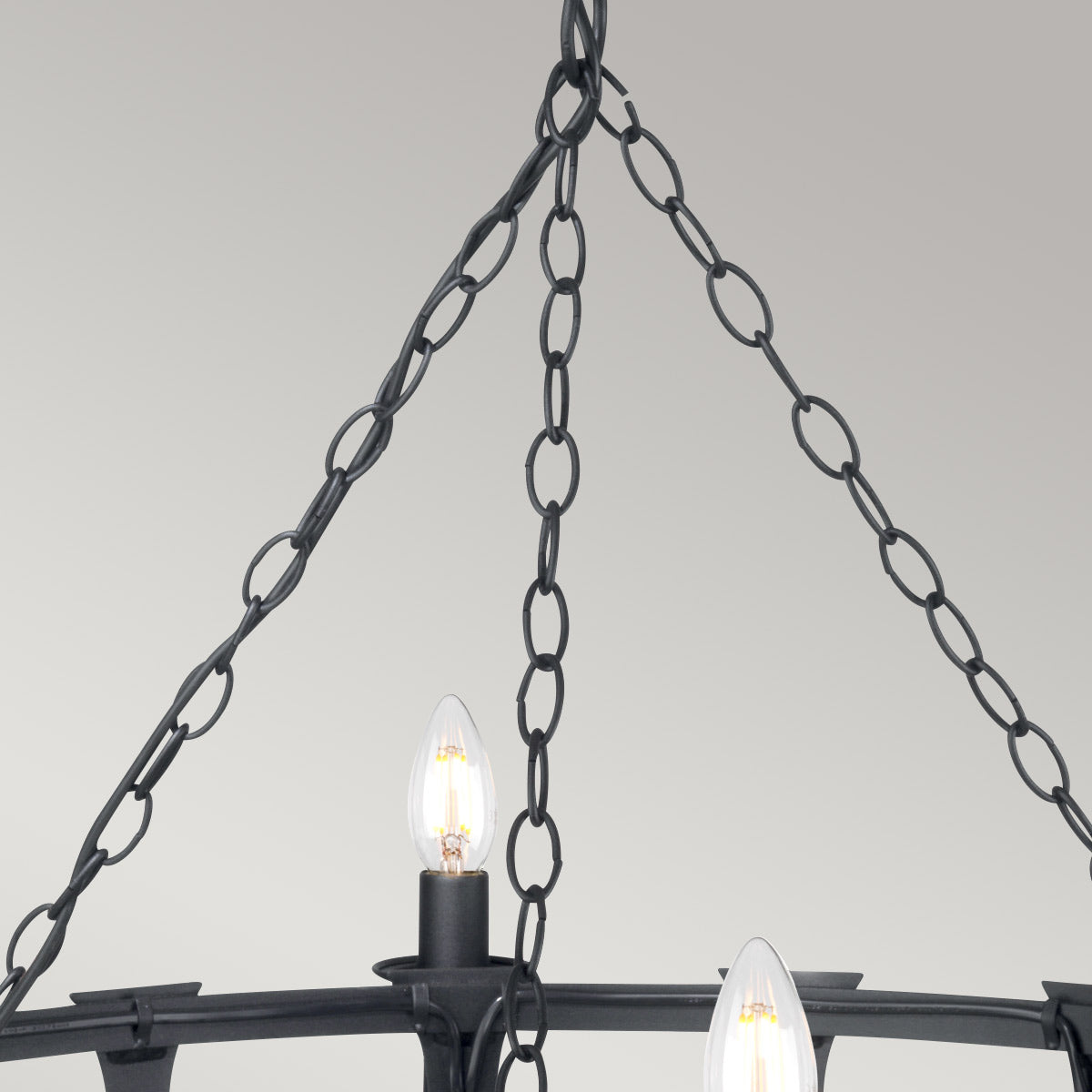 Pendelleuchte Saxon (schwarz) 8x - Elstead Lighting