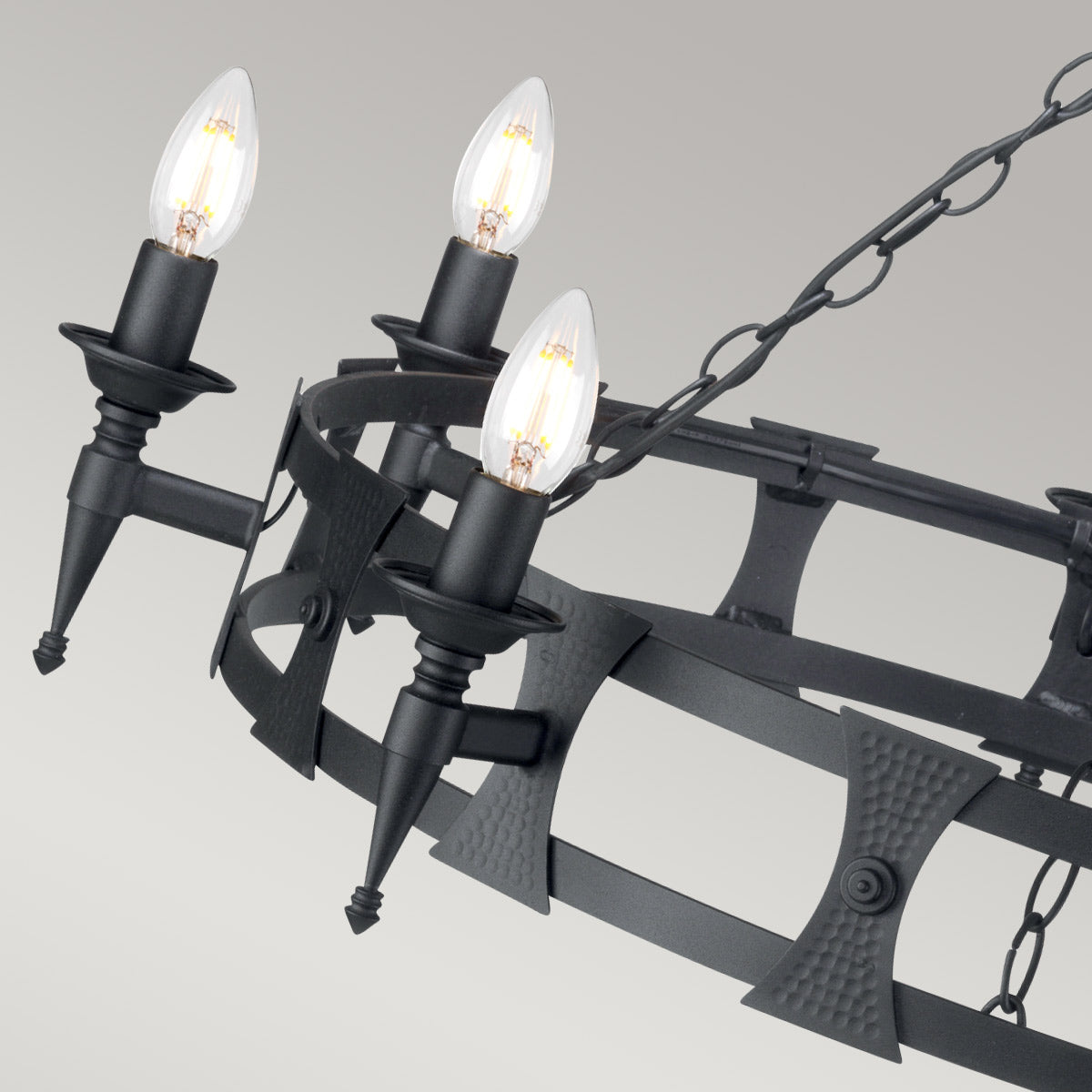 Pendelleuchte Saxon (schwarz) 8x - Elstead Lighting