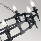 Pendelleuchte Saxon (schwarz) 8x - Elstead Lighting