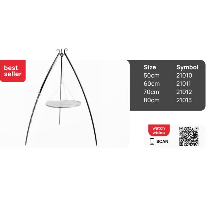 Schwenkgrill 200cm - Grillrost aus Edelstahl 60cm