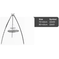 Schwenkgrill 200cm - Doppelrost aus Rohstahl 80cm + 40cm