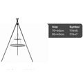 Schwenkgrill TIPI 210cm - Doppelrost aus Rohstahl 80cm + 40cm