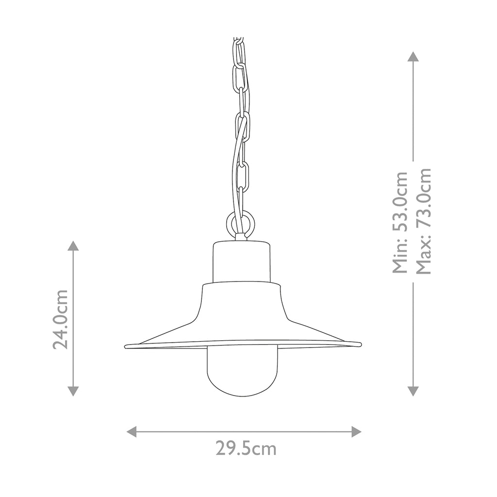Außen-Pendelleuchte Sheldon (messingfarben) 1x - Elstead Lighting
