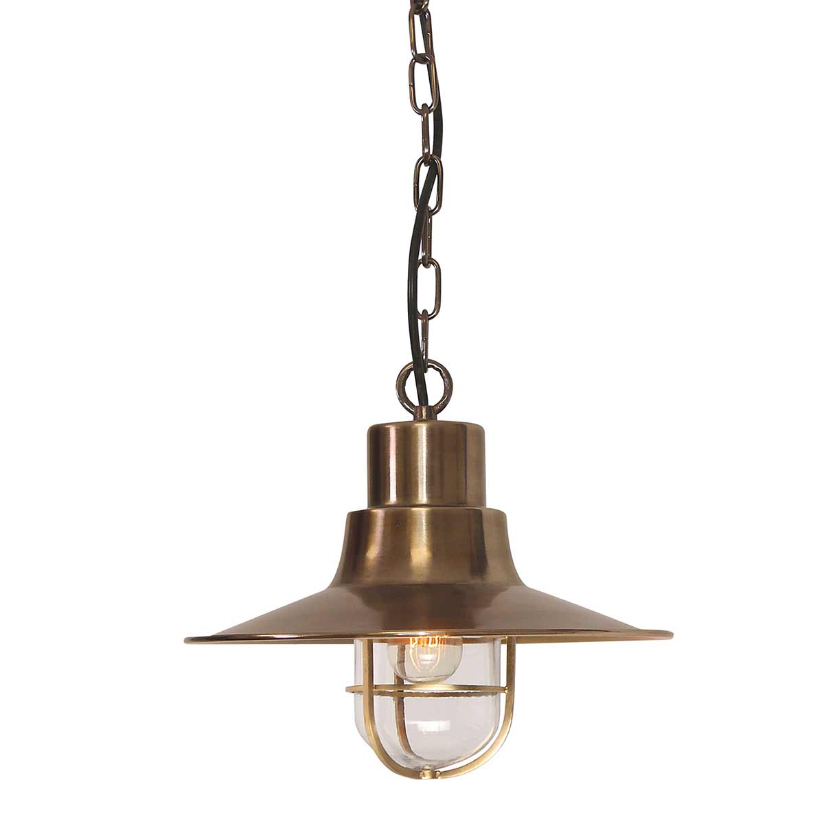 Außen-Pendelleuchte Sheldon (messingfarben) 1x - Elstead Lighting