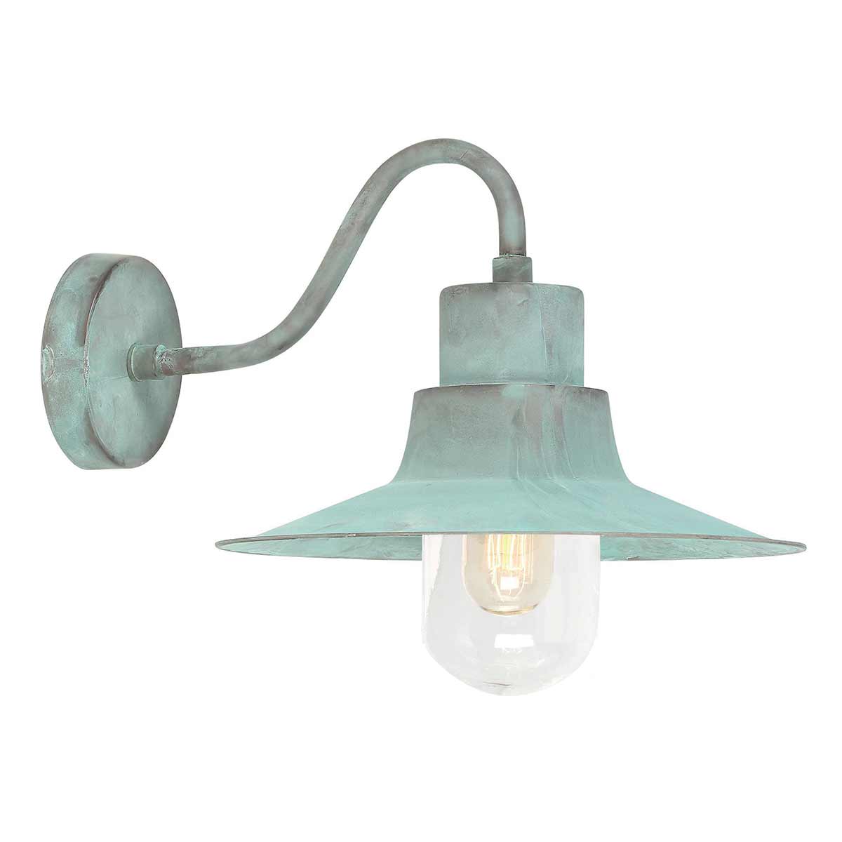 Außen-Wandleuchte Sheldon (antik wirkende Grünspan-Patina auf Metall) 1x - Elstead Lighting