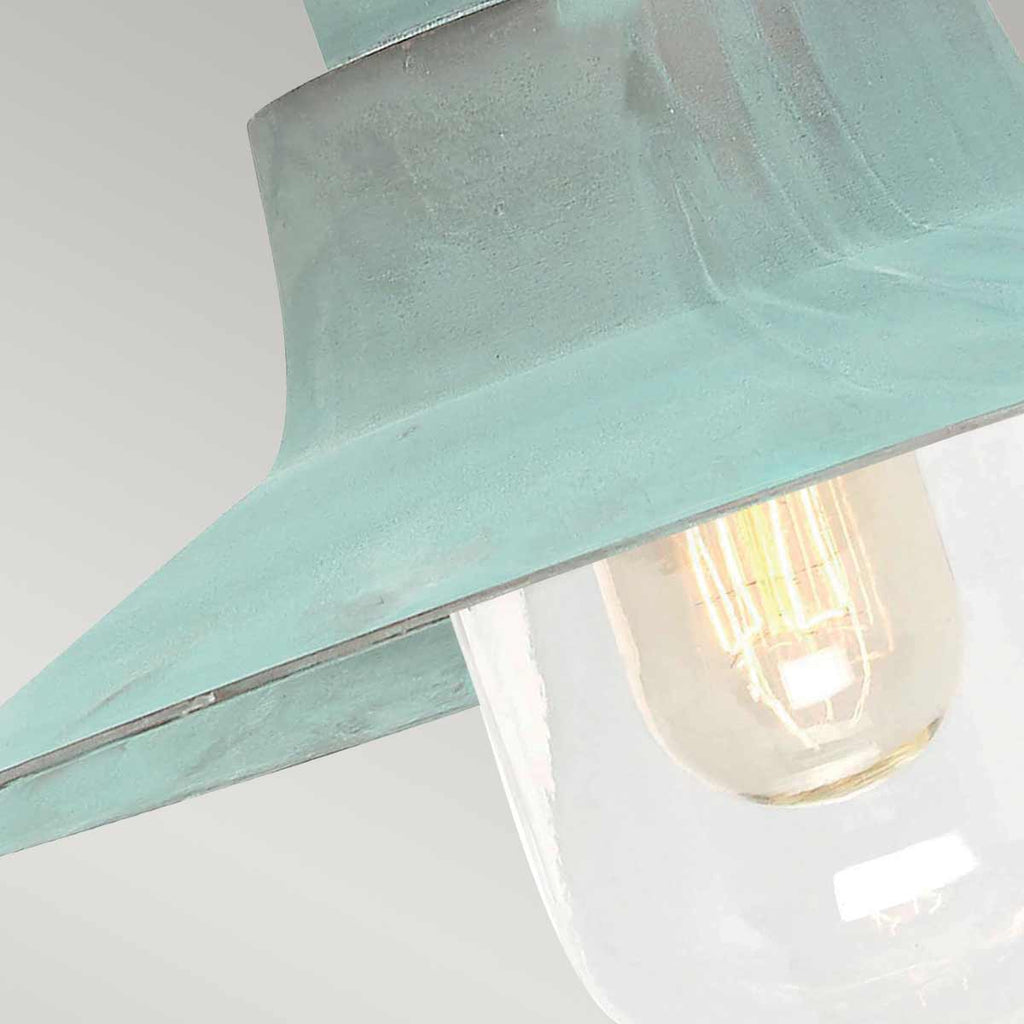 Außen-Wandleuchte Sheldon (antik wirkende Grünspan-Patina auf Metall) 1x - Elstead Lighting