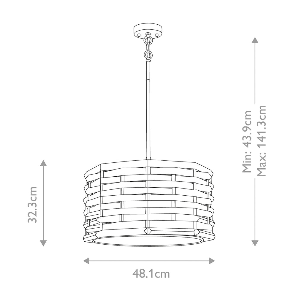 Pendelleuchte Shoal (Nickel) 4x - Elstead Lighting