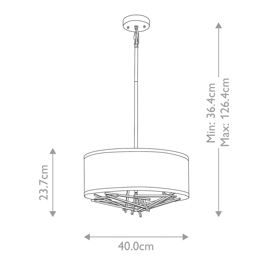 Pendelleuchte Taiko (bronzefarben) 3x - Elstead Lighting