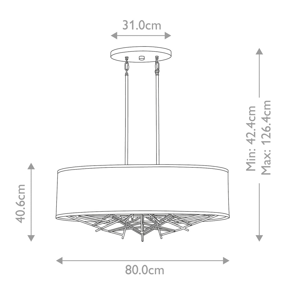 Pendelleuchte Taiko (bronzefarben) 5x - Elstead Lighting