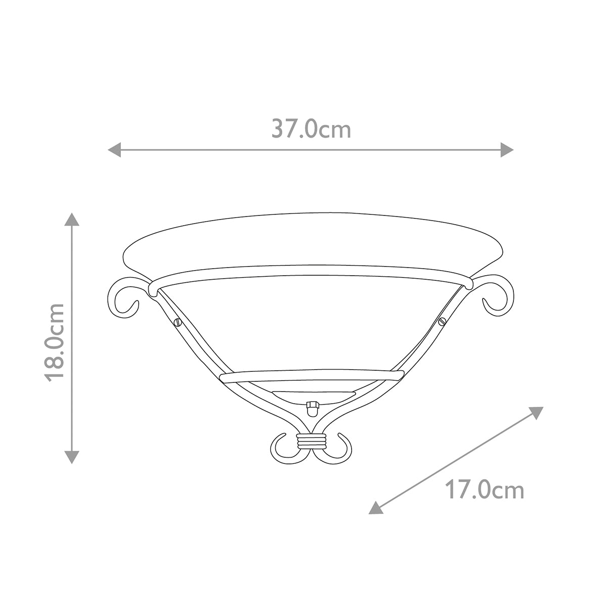 Wandleuchte Torchiere (goldfarben) 1x - Elstead Lighting