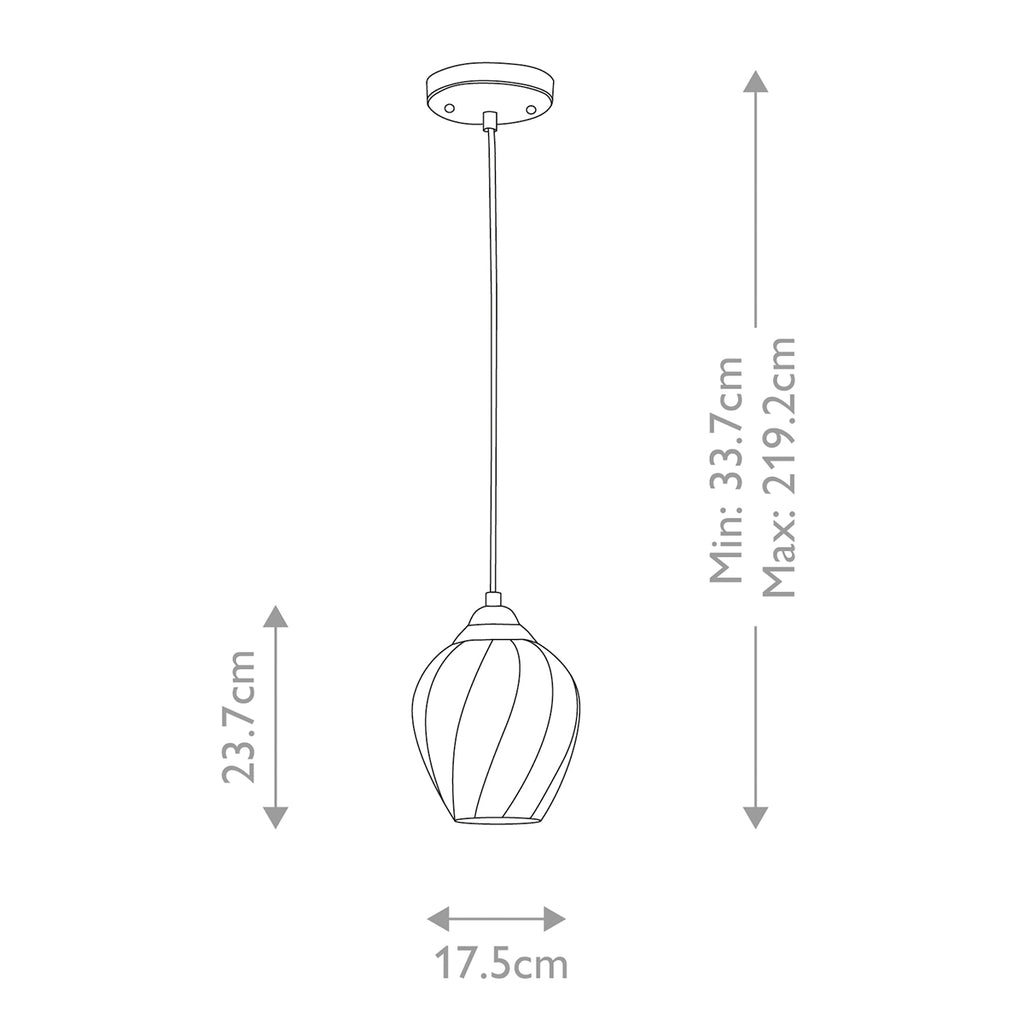 Pendelleuchte Tiber (Nickel) 1x - Elstead Lighting