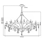 Pendelleuchte Windsor (goldfarben) 12x - Elstead Lighting