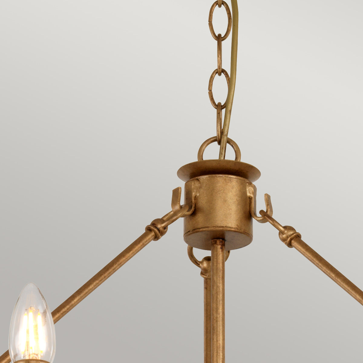 Pendelleuchte Windsor (goldfarben) 12x - Elstead Lighting