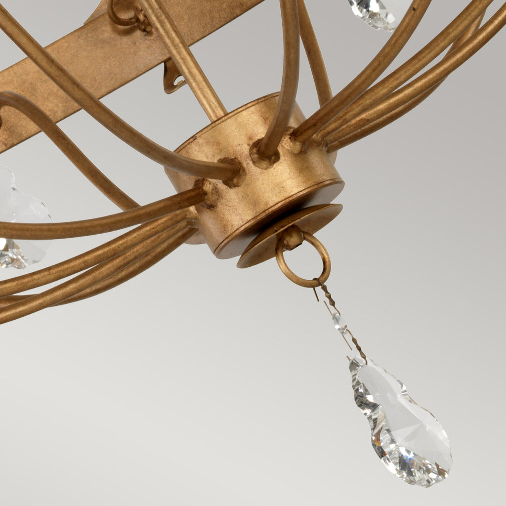 Pendelleuchte Windsor (goldfarben) 12x - Elstead Lighting