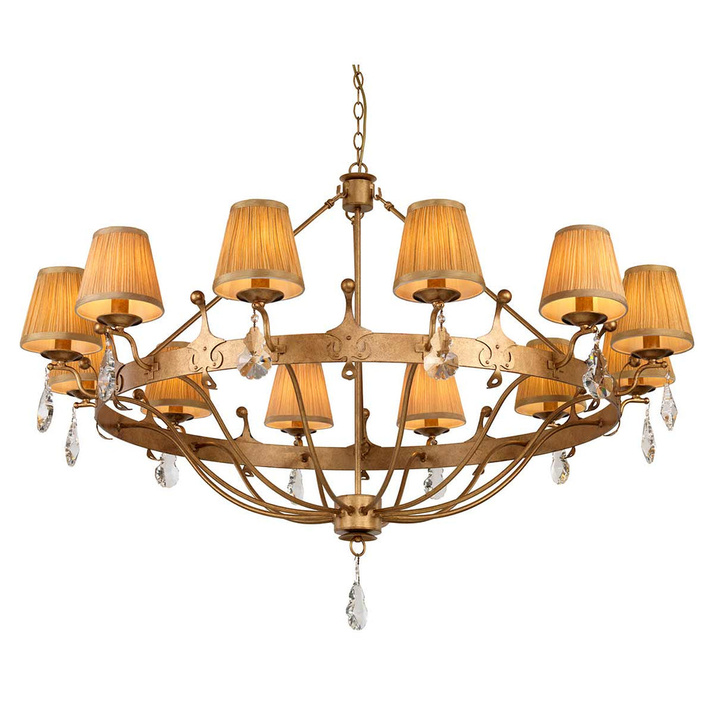 Pendelleuchte Windsor (goldfarben) 12x - Elstead Lighting