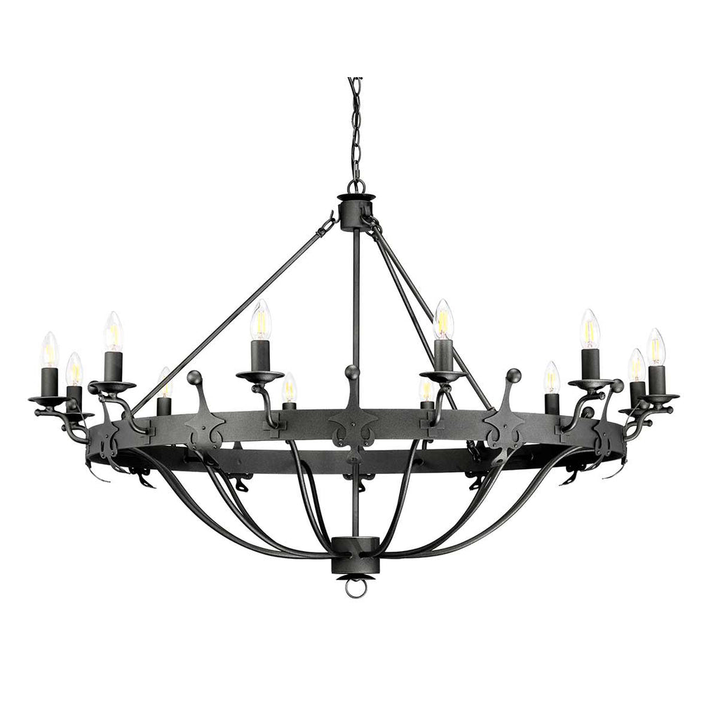 Pendelleuchte Windsor (Graphit) 12x - Elstead Lighting