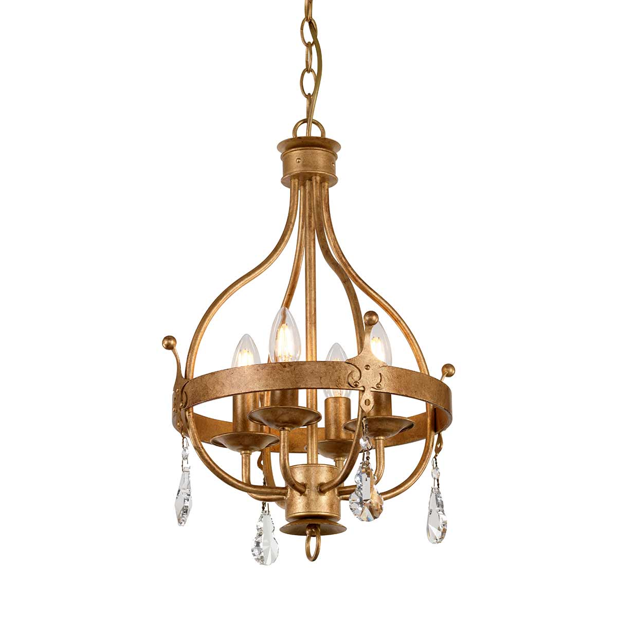 Pendelleuchte Windsor (goldfarben) 4x - Elstead Lighting