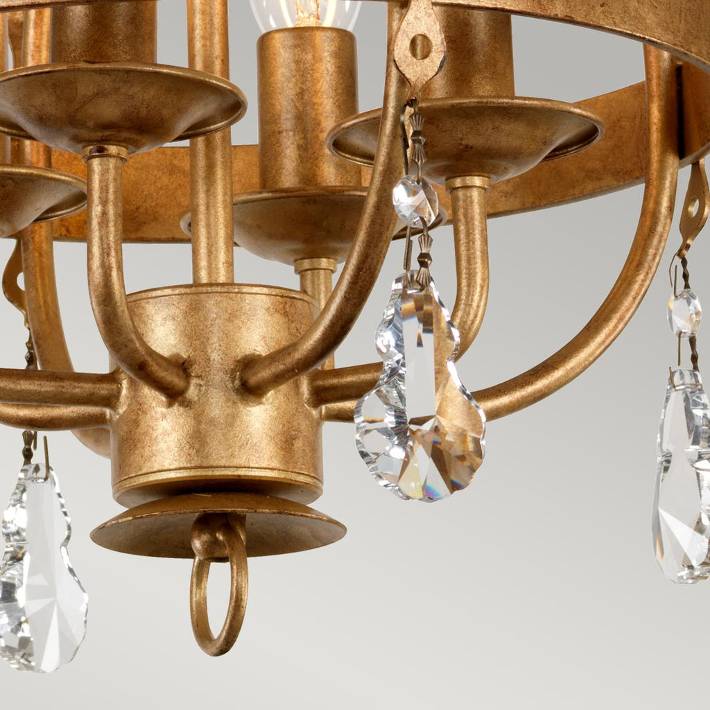 Pendelleuchte Windsor (goldfarben) 4x - Elstead Lighting