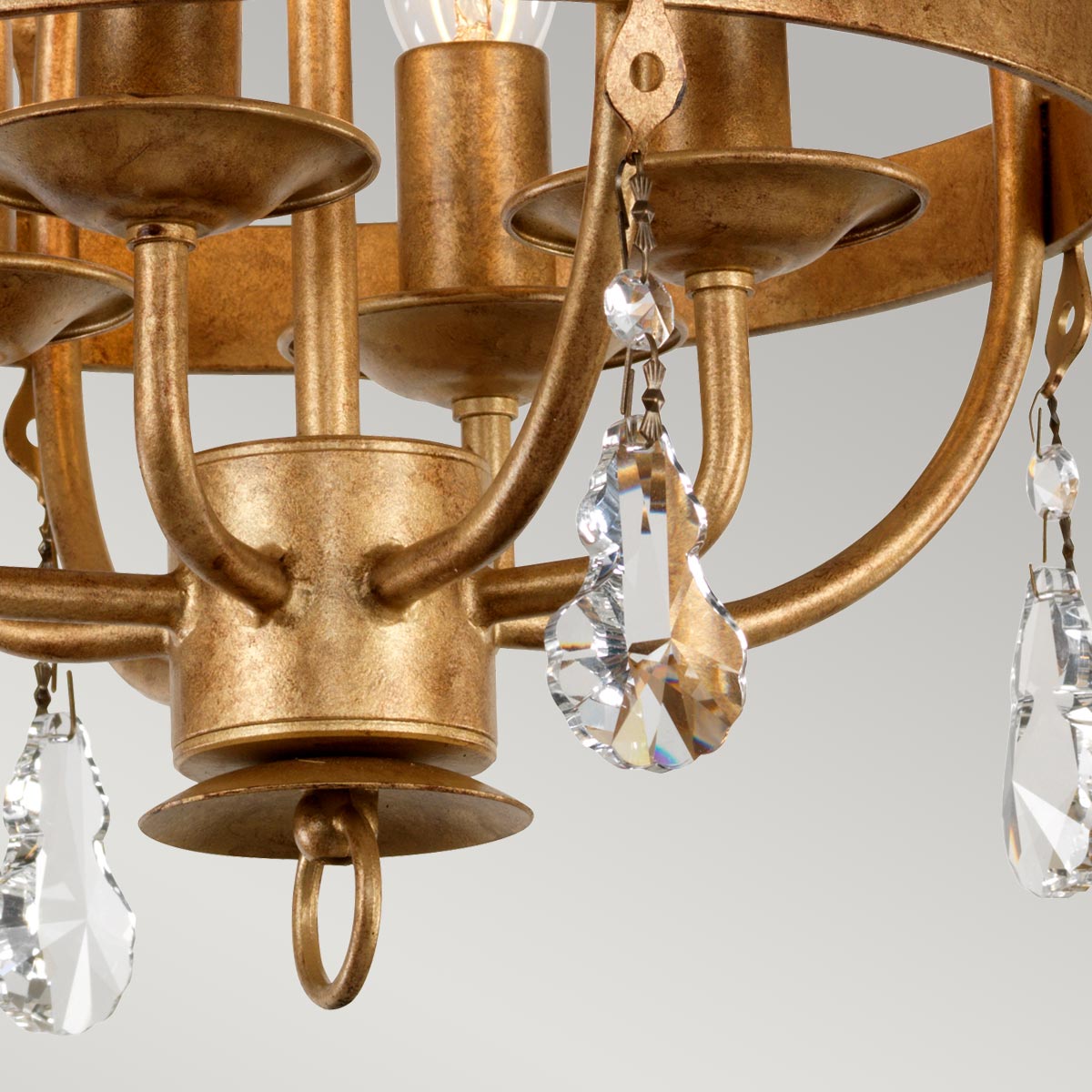 Pendelleuchte Windsor (goldfarben) 4x - Elstead Lighting